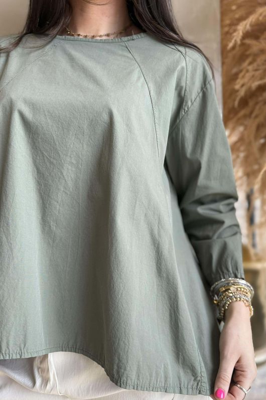 Portia Cotton Top Khaki